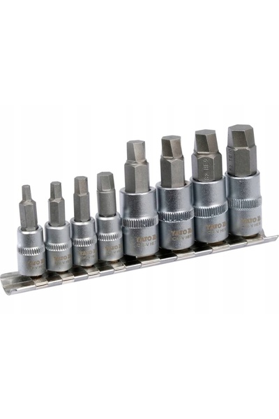 yato SET DE BITURI PENTRU ȘURUBURI DETERIORATE CU CAP HEXAGONAL, 8 PIESE, S2 ...
