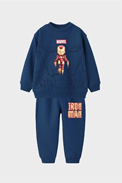 mirkidsclub طقم بدلة رياضية مطبوع عليه Marvel Iron Man للأولاد، طقم سويت شيرت...
