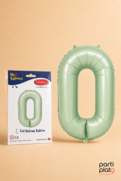 He2 Balloons بالون من رقائق الفويل باللون الأخضر المائي رقم 0 مقاس 40 بوصة 10...