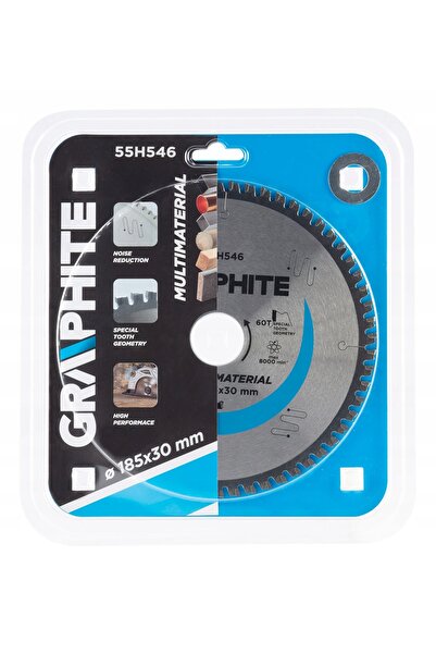 graphite Pânză de ferăstrău circular pentru lemn 185 x30mm 60T UNI 55H546