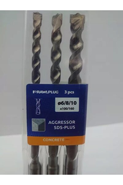 RAWLPLUG Set de burghie 3 bucăți 6,8,10x100x160 mm AGGRESSOR SDS plus