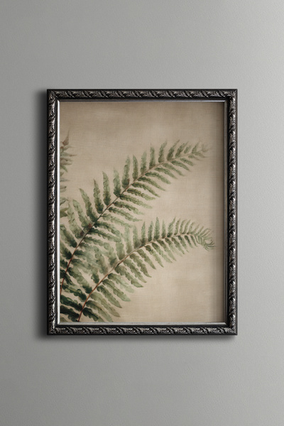 epiqart Botanical Fern Leaves - Vintage Patterned Painting - Fine Model