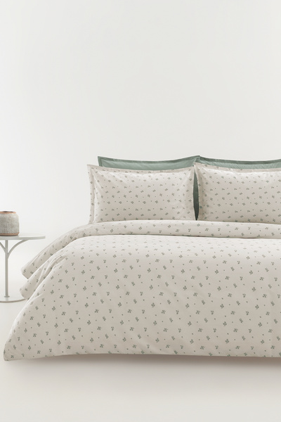 Yataş Almeria 100% Cotton Double Duvet Cover Set - Ecru