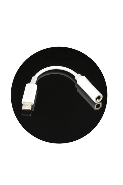 Graffistore Adaptor audio cu conector, compatibil cu Apple Lightning și Jack 3.5 mm, Alb