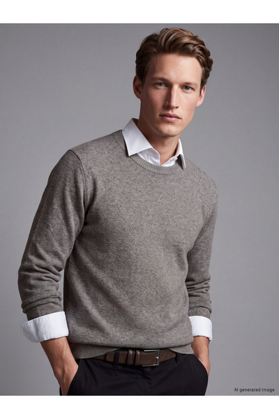 LC Waikiki Crew Neck Patterned Men's Knitwear Sweater