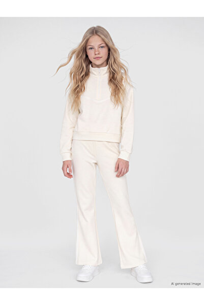 LC Waikiki Mock Neck Girls' Soft Touch Tracksuit Set