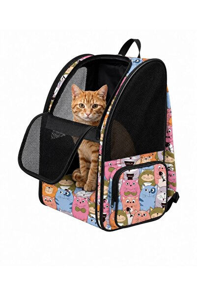 Premium Sert Gövdeli Kedi Köpek Taşıma Çantası Bükülmez Dayanıklı Nefes Alabilir Yırtılmaz