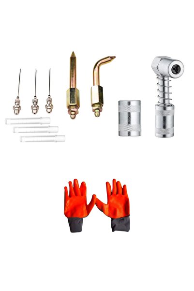 OEM Set accesorii gresare, 1 cot 90° +3 ace niplu +2 dispozitiv niplu+1 perec...