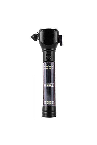 Noonedibs Lanternă solară reîncărcabilă 10 în 1, 7 moduri LED, cu ciocan de s...