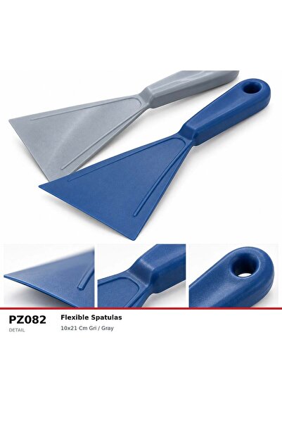 Fida Plastic Dough Spatula Flexible - Gray - 4 Pieces