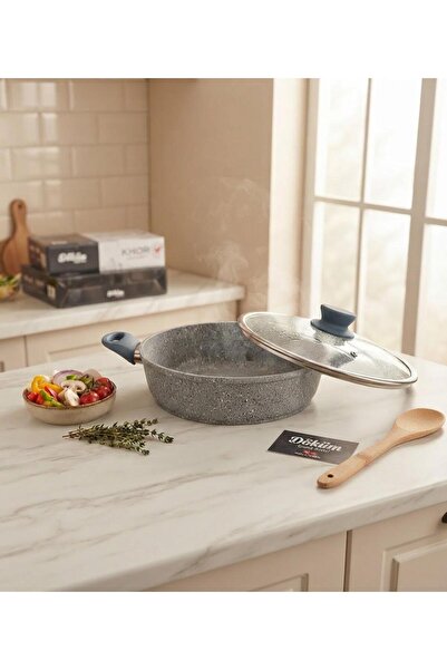 Khor Granite 24 cm flat pot