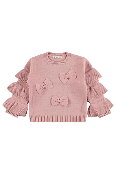 Civil Girls Sweater with Flounced Sleeves for 2-5 Years Old - Pink
