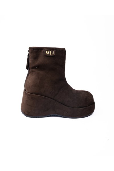 Guja 434 Brown Suede Platform Sole Women's Boots