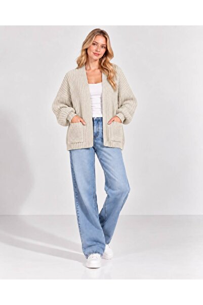 MAY MARA Women's steel knit detail knit cardigan
