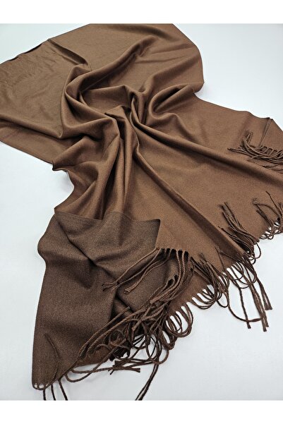 tomrisboutique شال ووشاح كشمير فاخر ذو وجهين 70 × 200 سم بلونين مع حواف مزخرفة