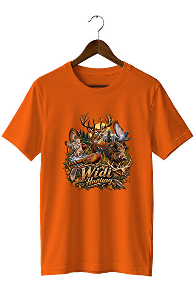 WİDİ تي شيرت للجنسين بطباعة صورة الغزلان والحياة البرية من Hunting Geyik and ...
