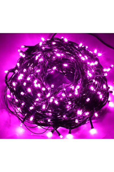 NO BRAND Ghirlandă de Crăciun cu 100 LED-uri, cablu gros, roz