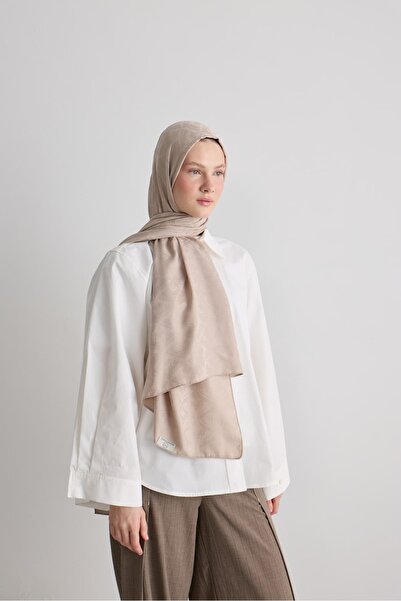 Modakaşmir Damask Pattern Silky Jacquard Shawl