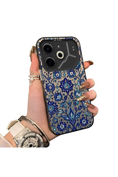 Hontinga حافظة هاتف من السيليكون الصلب متوافقة مع هاتف Tecno Pova 6، حافظة ها...