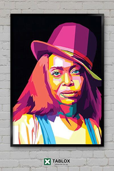 tablomaxtbx Erykah Badu Cântăreață R&B Pop Art Muzică Tablou decorativ înrăma...