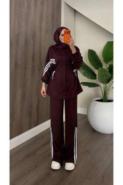 THEK BUTİK Hooded Track Suit with Striped Details