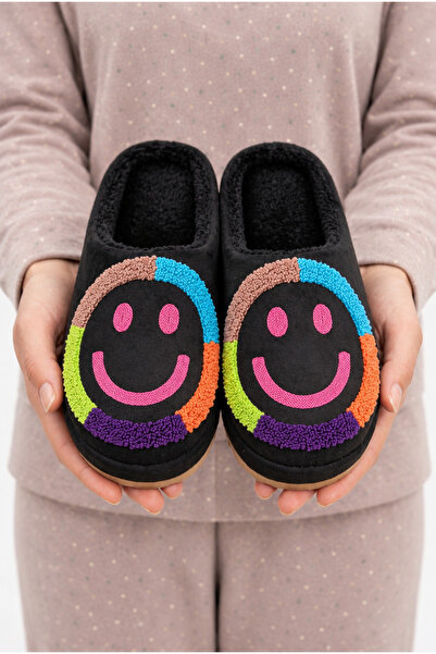 Slipcat Women'S, Velvet, Smiling Face Figured, Wool Inside, Silent Sole House...