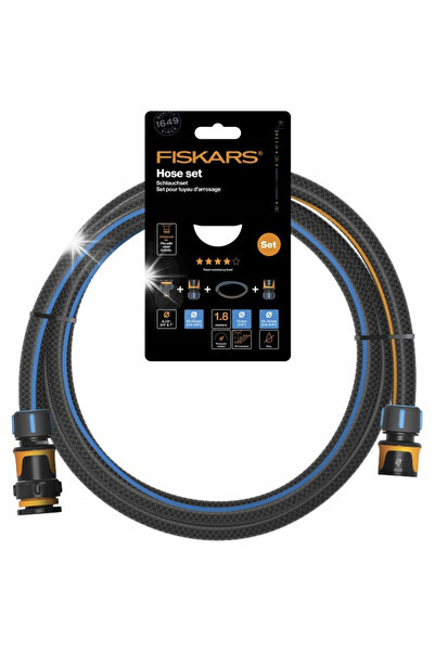 FiSKARS Set de conectare furtun de grădină 13mm 1/2 " 1,8 m Q4 robinet tambur