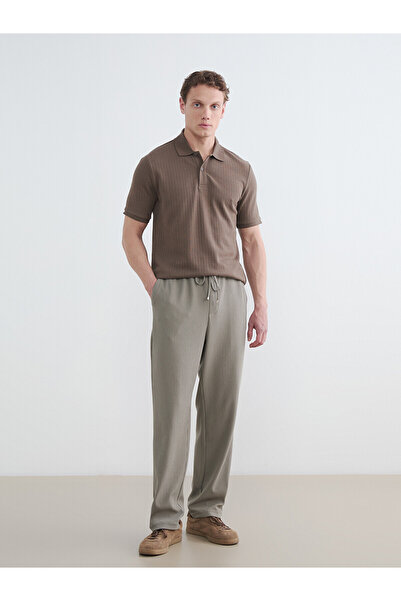 LC Waikiki Nevavm Lcw Vision Green Standard Fit Ribbed Men's Trousers with a ...