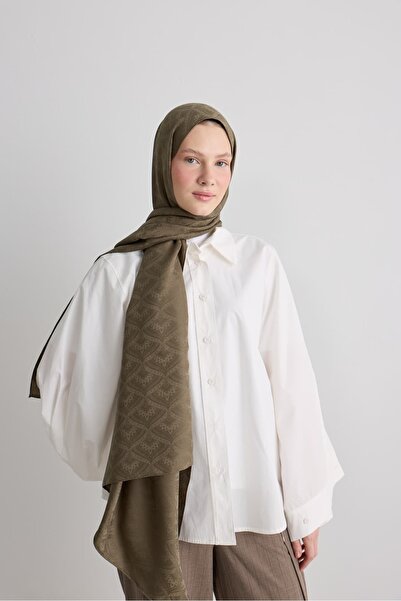 Modakaşmir Damask Pattern Silky Jacquard Shawl