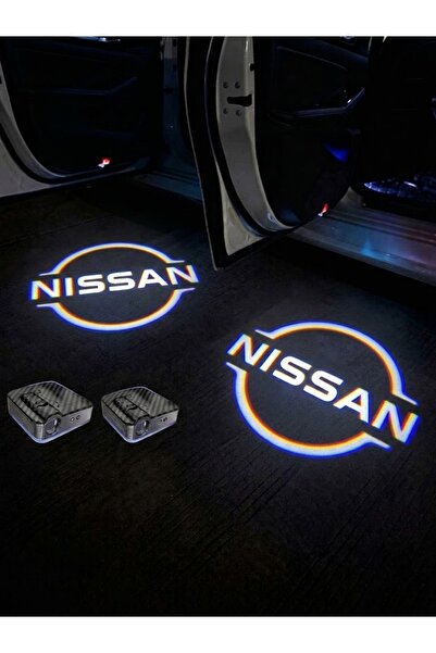 Sm Motors NİSSAN YENİ LOGO Araçlar Için Pilli Yapıştırmalı Kapı Altı Led Logo