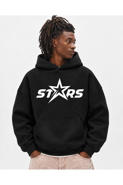 HAI COLLECTİON Ανδρικό φούτερ με γραφικό σχέδιο Star Graphic και 3 κλωστές – ...