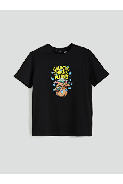 LC Waikiki Tricou bărbătesc cu guler rotund, imprimat Star Wars, din jerseu
