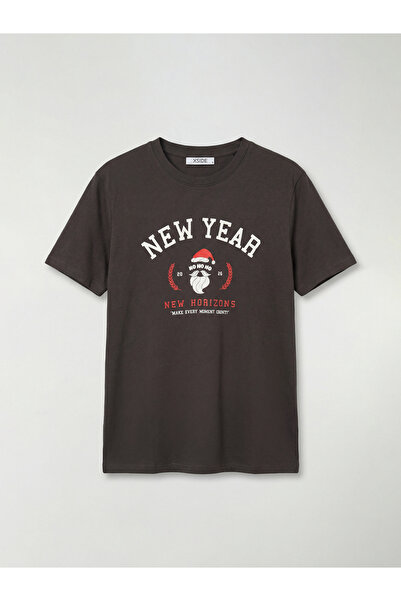 LC Waikiki Ανδρικό T-shirt με κανονική εφαρμογή, στρογγυλή λαιμόκοψη και στάμπα