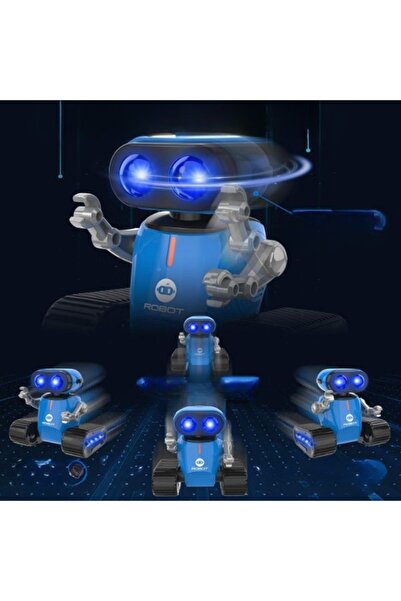 NO BRAND Robot RC interactiv cu telecomandă, baterie reîncărcabilă, muzică, l...