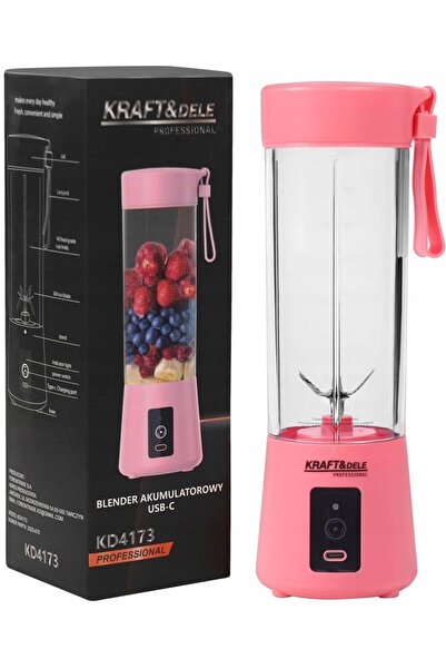 NO BRAND USC-C 380ml / 2x3000mAh BLENDER REÎNCĂRCABIL ROZ