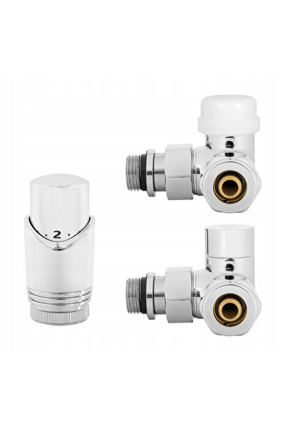 DIAMOND SET TERMOSTATIC PENTRU ÎNCĂLZITOR 1/2 " AXIAL DREAPTA CROMAT DN15 PRE...