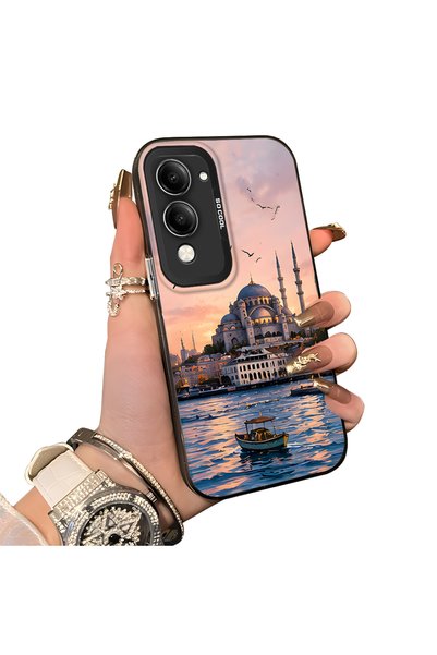 Hontinga حافظة هاتف متوافقة مع Vivo Y04 مصنوعة من السيليكون بحافة صلبة وخلفية...