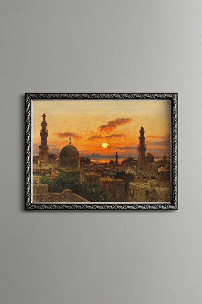 epiqart Sunset in Cairo - Vintage Patterned Painting - Fine Model