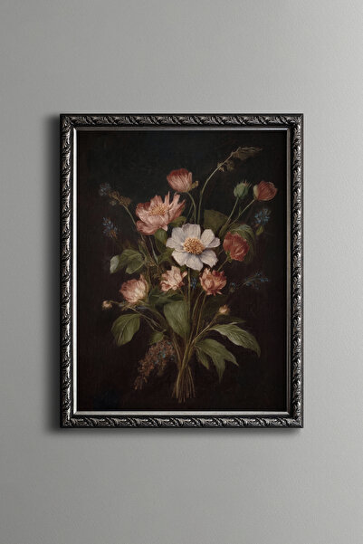 epiqart Pastel Wildflower Bouquet - Vintage Patterned Painting - Fine Model