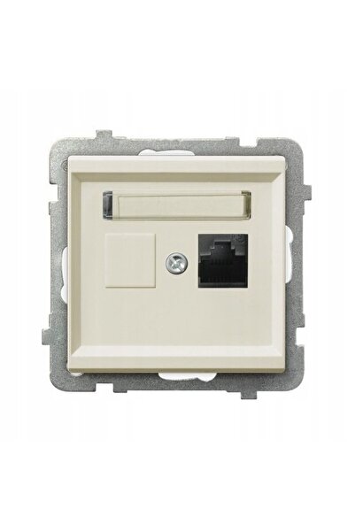 OSPEL Priză de calculator RJ45 5e Single SONATA GPK-1R/K/m/27 ECRU