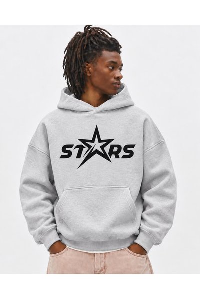 HAI COLLECTİON Ανδρικό φούτερ με γραφικό σχέδιο Star Graphic και 3 κλωστές – ...