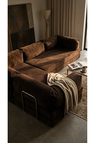 Ravessi Vella Corner Köşe Koltuğu - Tamamen Sünger - Yıkanabilir Kılıf