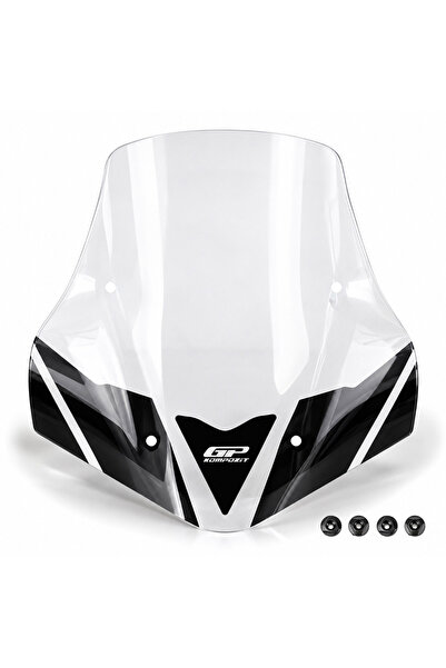 GP KOMPOZİT Honda SH 125i / 150i / 350i 2020-2026 Uyumlu Baskılı Ön Cam Şeffaf 65 cm