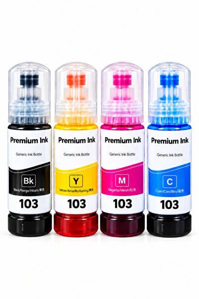 arfed Ecotank L3211,L3250,L3251 Epson 103 4 Renk Muadil Mürekkep Seti