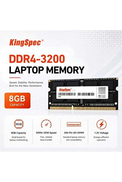KINGSPEC 8GB DDR4 RAM - 3200MHz SO-DIMM, 260-Pin, 1.2V, for Laptop & Notebook...