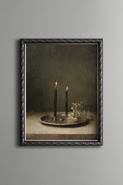epiqart Silence by Candlelight - Vintage Patterned Painting - Fine Model