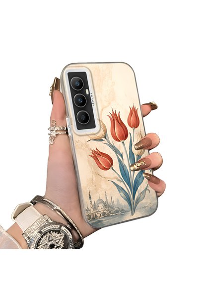 Hontinga حافظة هاتف Realme C65 4G متوافقة مع السيليكون ذات الحواف الصلبة والخ...