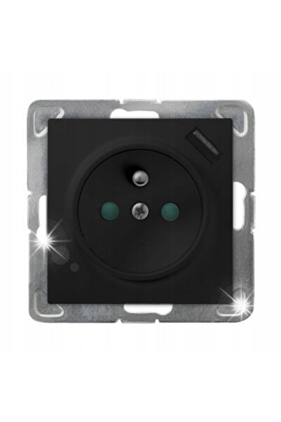 OSPEL PRIZĂ ÎNCĂRCĂTOR USB A 5V 2,1A IMPRESJA GP-1YZPUSB/m/33 NEGRU