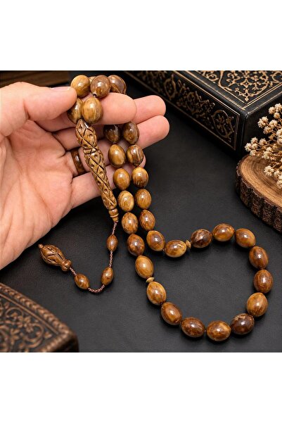 KANUNİ TESBİH XXL Size Imame Hitame Nakkaş Patterned Original Large Size Kuka Prayer Beads
