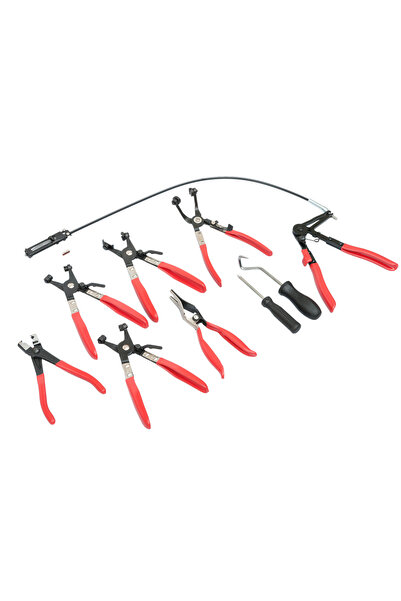 Kraft&dele Clește pentru benzi de fixare, set de 9 piese. VALIZĂ SOLIDĂ